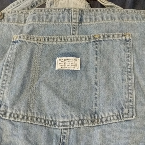 LEVI'S Vintage Denim Shortalls Short Overalls - Picture 8 of 10